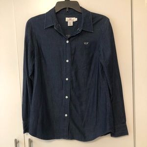 Vineyard Vines Dark Wash Chambray Button Down